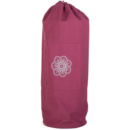 Yogatas extra groot voor wollen yogamatten - 60 cm - Bodhi Surya - aubergine