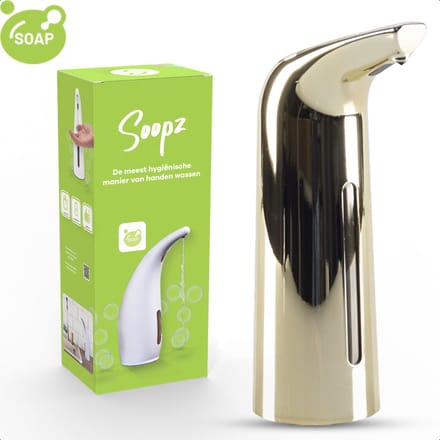 Soopz Automatische Zeepdispenser – Goud – Gold Shine Elegance – Zeeppompje met Bewegingssensor – Handzeep