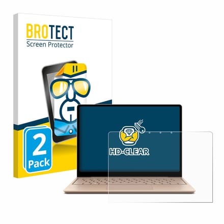 BROTECT - Screenprotector voor Microsoft Surface Laptop Go 2 Business 12.4" - Folie Beschermfolie transparant 2 Stuks