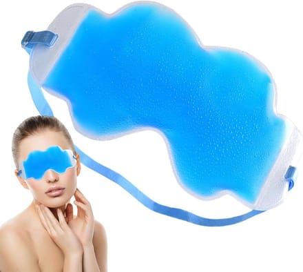 Slaapmasker Ogen - Verlichtend oogmasker - Ontspanning - Warm en koud kompres - 20 x 10 cm - Blauw