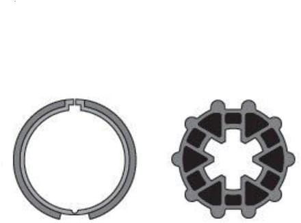 Adaptieset voor as Ø 40x1,5 mm - Ø 40 mm serie