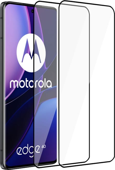 2x Geschikt voor Motorola Edge 40 Screenprotector - Gehard Glas - Full GuardCover