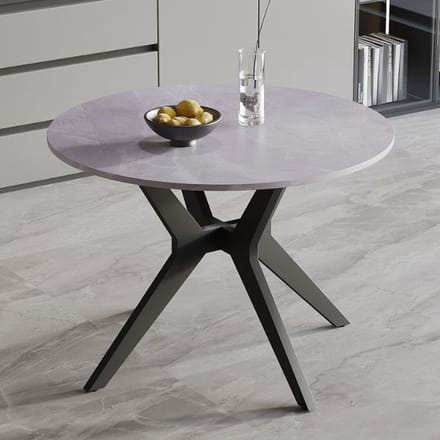 Ronde tafel Apollo | Ø110 x 76 cm | Grijs-imitatie marmer