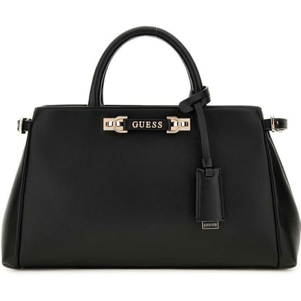 GUESS handtas schoudertas Lefia Luxury Satchel Black zwart