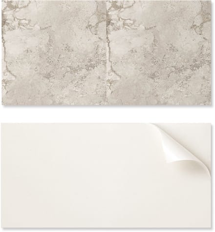 Zelfklevend vinylpaneel met print, 100x50 cm, met natuursteenstructuur.