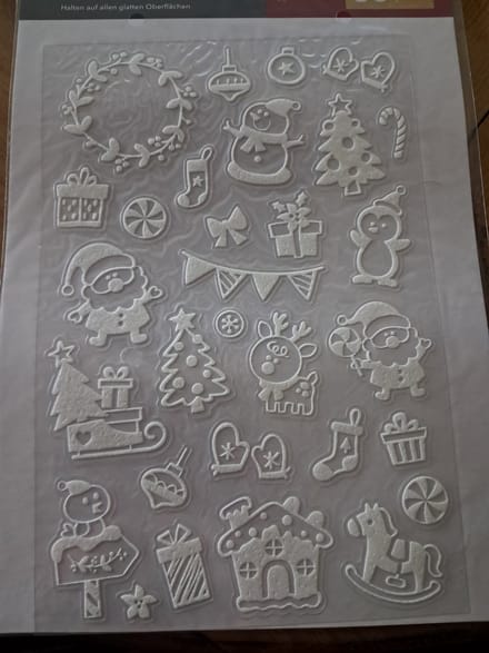 Crelando Kerst Stickers 30 Stuks - Wit - Kerstboom - Sneeuwpop - Kerst versiering