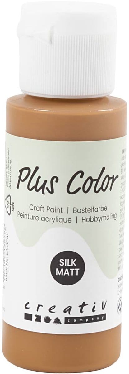 Plus Color Acrylverf, raw sienna, 60 ml/ 1 fles