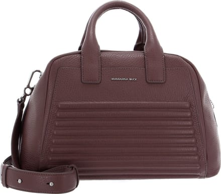MANDARINA DUCK Leren Handtas Schoudertas I-Con Tote Balsamic Bruine
