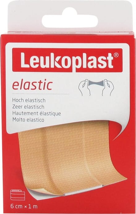 Leukoplast Elastic 1m x 6cm 1 Stuks