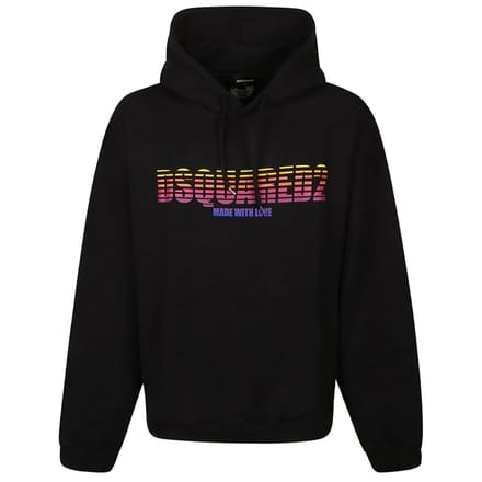 Dsquared2 Made With Love-logo zwarte hoodie