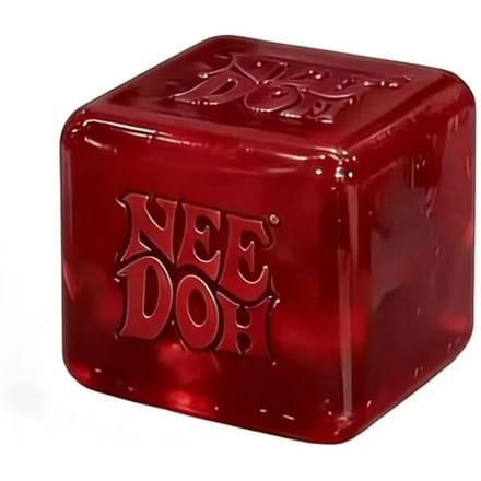 Needoh Nice Cube Sensorische Stressverlichter Fidget Tool voor Angst & Focus Bureau Sensorische Kubus voor Volwassenen & Kinderen bordeaux