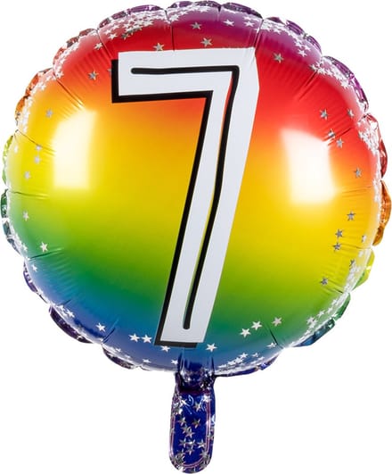 Boland - Folieballon '7' 7 - Multi - Cijfer ballon