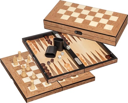 Philos Schaak/Dam/Backgammon Kassette Veld 40 mm, Koningshoogte 76 mm