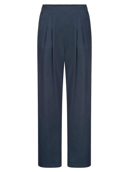 Wide Fit-broek Van Peter Hahn blauw