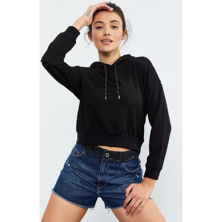 Ontspannen Hoodie Sweatshirt met Strikdetail