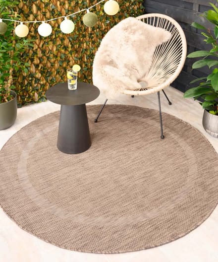 Buitenkleed rond - Sunset lichtbruin 120