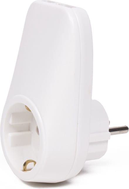 Benson Tussenstekker met dubbele USB lader - extra stopcontact - wit - 10 cm