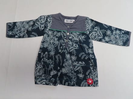 Jurk - Meisje - Blauw / wit /groen - 3 maand 62