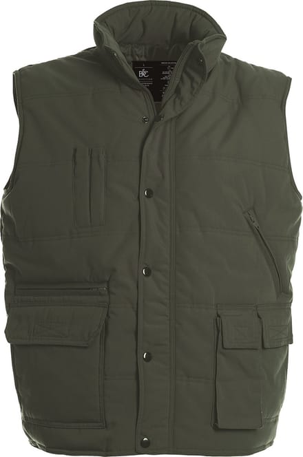 Bodywarmer 'Outdoor Explorer+' merk B&C maat M Olijfgroen