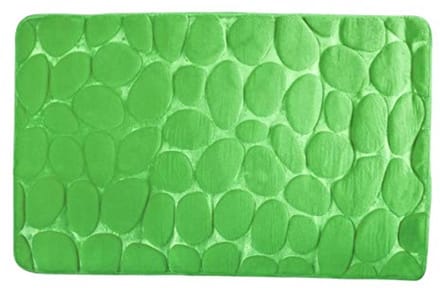 Badmat, steentjes, wasbaar, sneldrogend, antislip, 50 x 80 cm, basilicumgroen