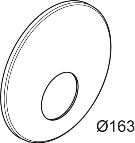 Ideal Standard UP-Rozet D163 Douche, chroom, A860946AA