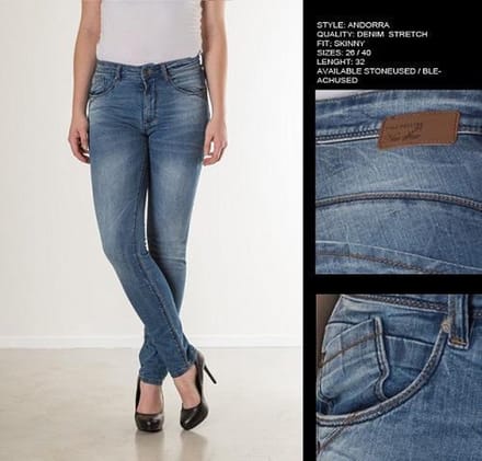 New Star dames broek Andorra stone used denim - maat 28