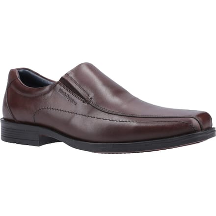 Hush Puppies Brody Leren Heren Chocoladebruine Instapschoenen
