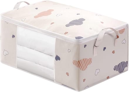 Kleding Opbergtas - Dekbed Opberger - Ruimte Besparen - Grote Capaciteit - 55x35x25CM - Beige