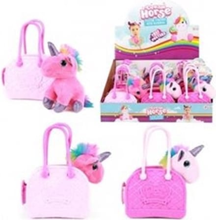 Toi Toys Pluche eenhoorn in handtas