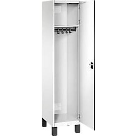 C+P Kast Cambio, 1 vak, op poten, B 400 x D 525 x H 1980 mm, verkeerswit/wit