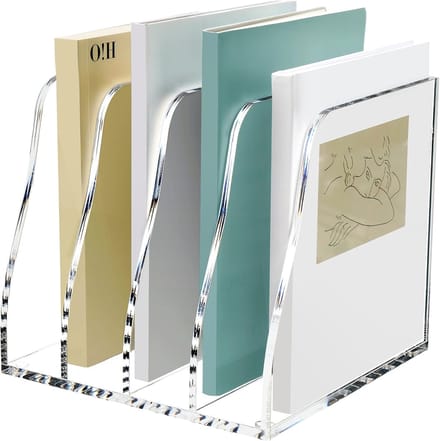Bureau Organizer - Documentenbak - Kantoor Opruimen - 4 Verticale Vakken - 175 x 177 x 16 cm - Transparant