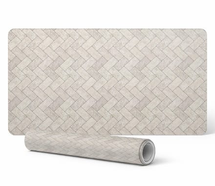 Moderne vinyl toetsenbordmat met visgraatpatroon, 90x45 cm