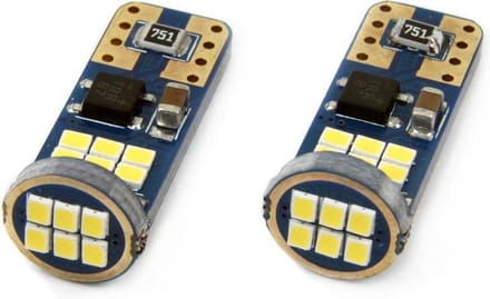 T10 - 2016 - 18 SMD - CANBUS - 12/24V - 2 stuks - extra fel