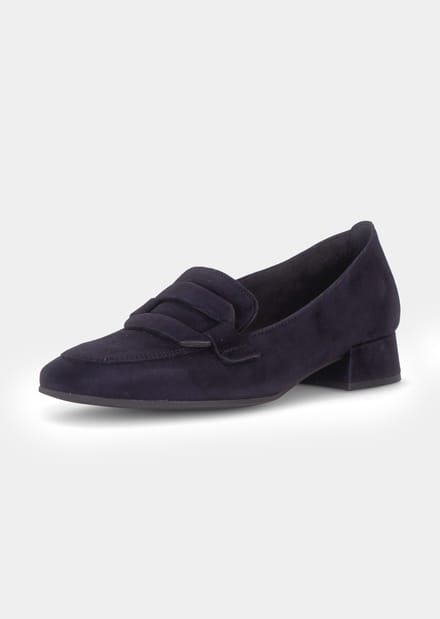 Leren veterschoen met decoratief element - marine - Gr. 41 van Goldner Fashion