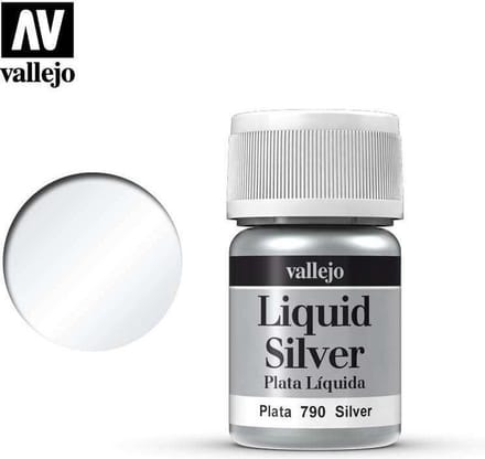 Vallejo Hobbyverf - 70790 Liquid Silver Verf potje - 35 ml