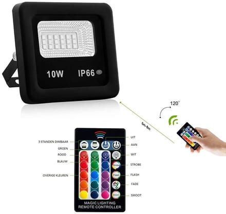 LED Bouwlamp / Schijnwerper RGB gekleurde verlichting - 10 Watt - Utra Dun