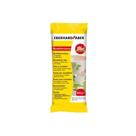 Eberhard Faber boetseerklei - Efaplast Classic - zelfhardend - 500 gram - wit - EF-570301