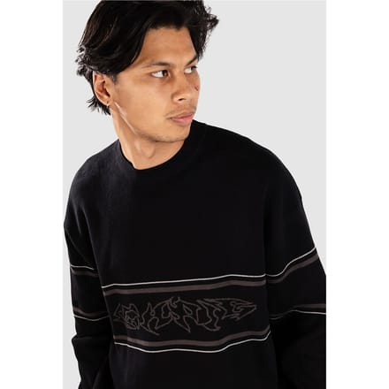 ICHPIG Razor Knitted Crew Gebreide Trui zwart