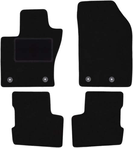 Zwarte veloursmatten voor: Fiat 500X FL crossover (2018-)