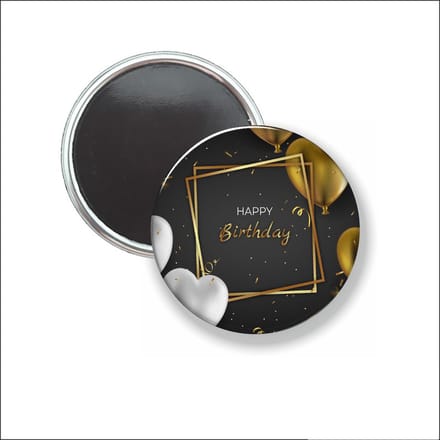 Button Met Magneet 58 MM - Happy Birthday - NIET VOOR KLEDING