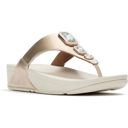 FitFlop Lulu Metallic Bold Crystals Teenslippers GOUD - Maat 42