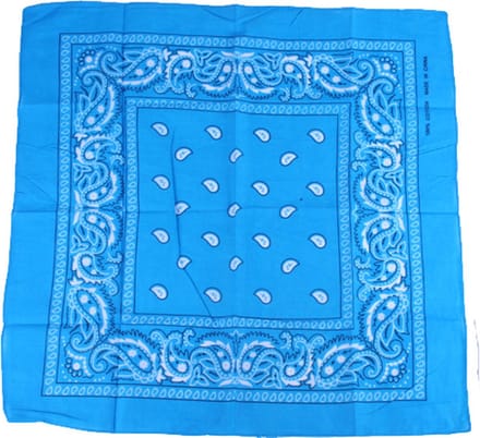 Zakdoek - Bandana - Turquoise - 54 x 54 Cm - Een Stuk