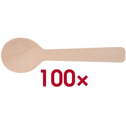 Koffielepel | uit hout | gecoat | 96 mm | pak van 100 stuks