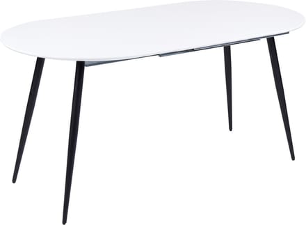 EFTALIA - Uitschuifbare eettafel - Wit - 120/160 x 80 cm - MDF