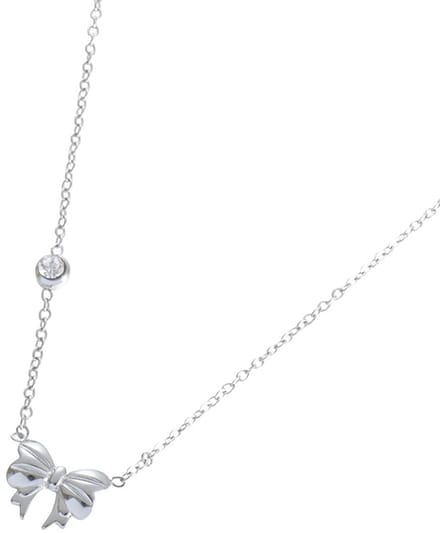 Ketting - RVS - strik - zilverkleurig - 40-45 cm