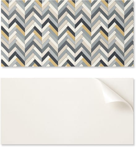 Zelfklevend vinyl woondecoratie-element 120x60 cm met visgraatpatroon
