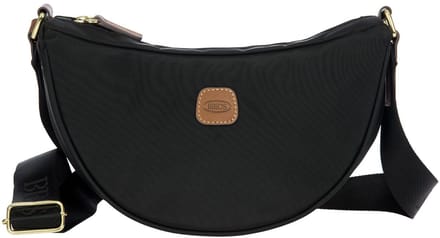 BRIC'S schoudertas X-Bag Halfmoon Bag Black zwart