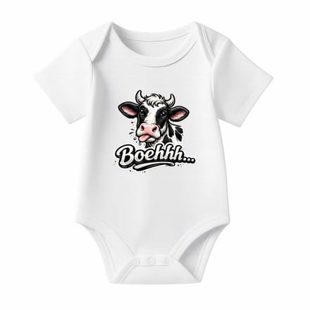 Romper Boehhh - wit - 86/92 - korte mouw