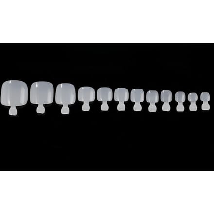 500 stuks volledige nagel teennagel tips natuurlijke vinger teen valse nep dekking manicure wit