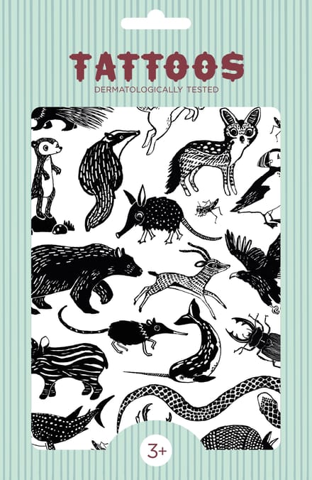 Petit Monkey tattoo's Black animals
